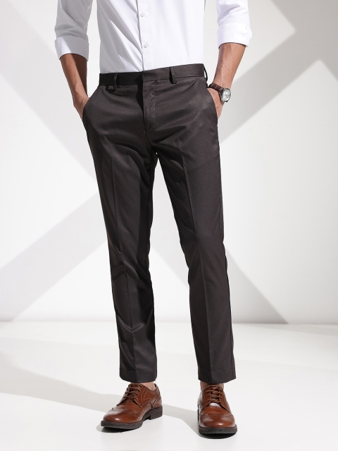 encore by INVICTUS Men Regular Fit Formal Trousers