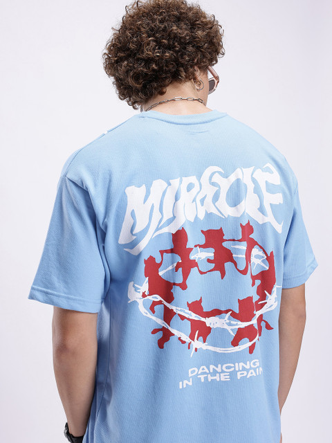 glitchez Graphic Printed Oversized T-shirt