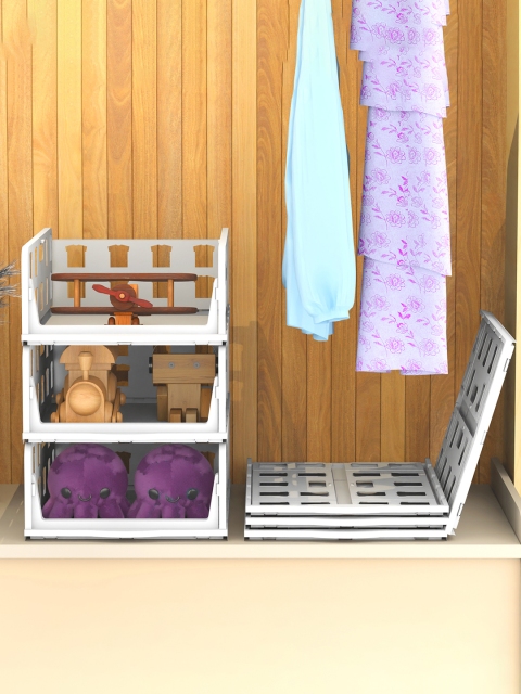 Kuber Industries White Set of 3 Reusable Wardrobe Clothes Storage Drawer Organiser - Image 2
