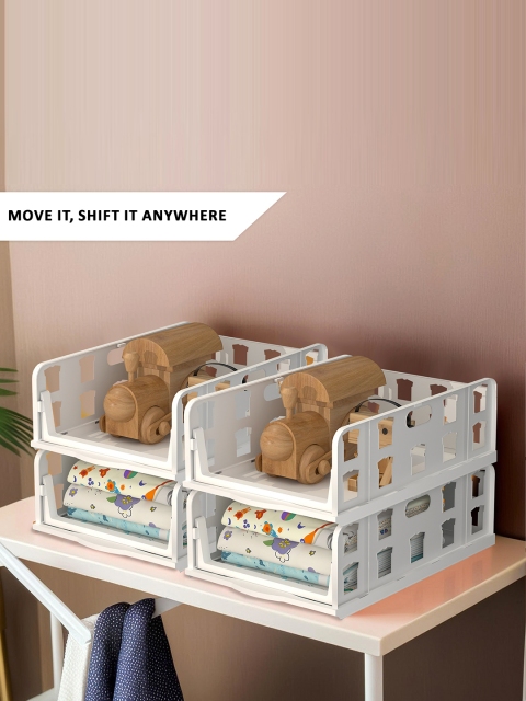 Kuber Industries White Set of 3 Reusable Wardrobe Clothes Storage Drawer Organiser - Image 7