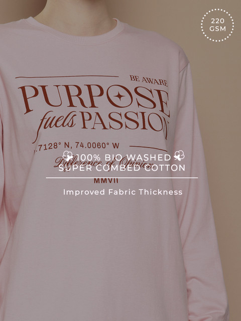 Difference of Opinion Oversized Fit Long Sleeve Typography Printed T-shirt - Image 6