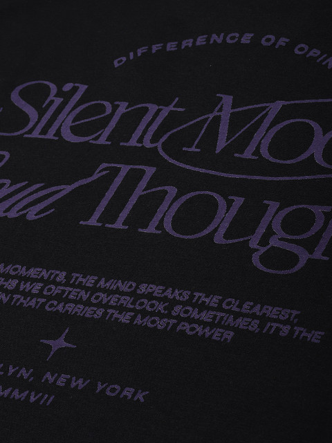 Difference of Opinion Oversized Fit Long Sleeve Typography Printed Pure Cotton T-shirt - Image 2