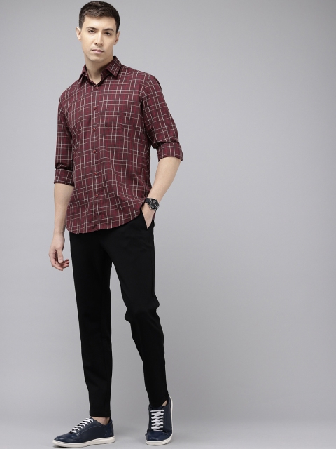 Van Heusen Sport Slim Fit Checked Pure Cotton Casual Shirt - Image 6