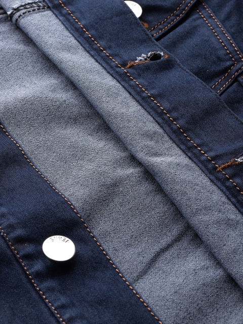 Aarika Solid Denim Jacket with Typography Detail - Image 6