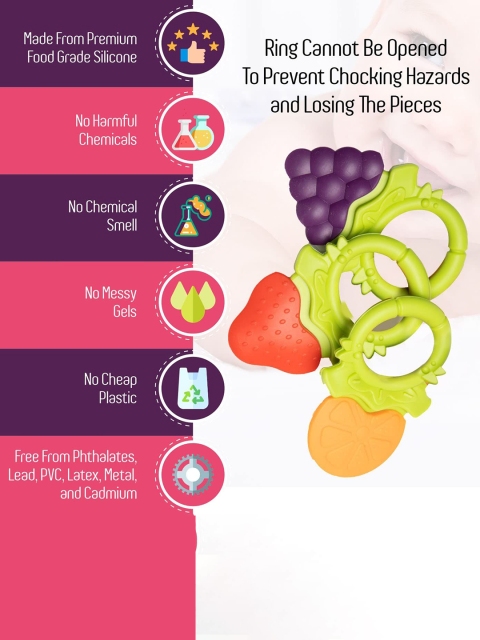 Kritiu Kids Fruit Shape Baby Teether - Image 5
