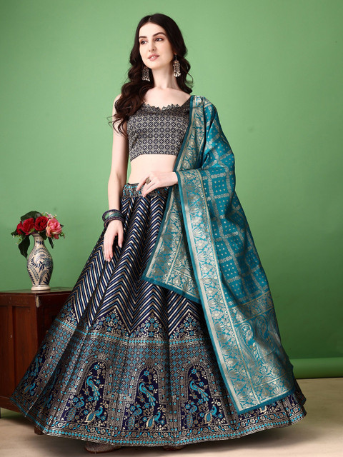 SWAMI STUDIO Ready to Wear Lehenga & Unstitched Blouse With Dupatta - Image 6