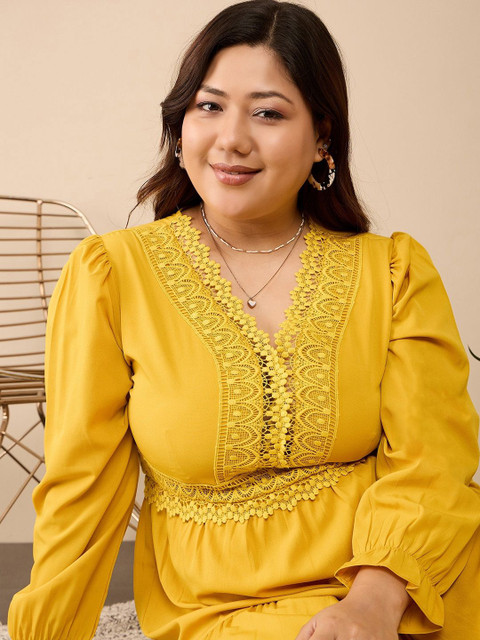 Berrylush Curve Women V-Neck Plus Size Maxi Dress - Image 3