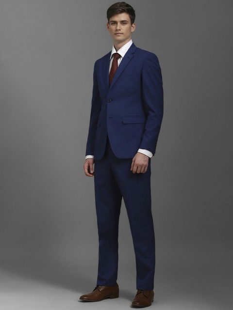 Louis Philippe Men Notched Lapel Slim Fit Two-Piece Formal Suit - Image 5