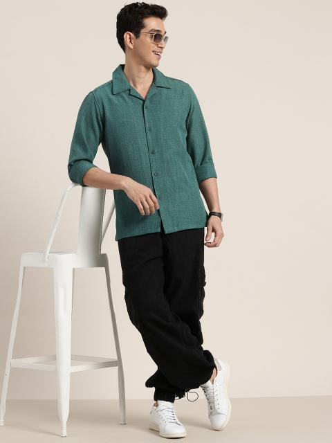 HERE&NOW Cuban Collar Pure Cotton Casual Shirt - Image 6