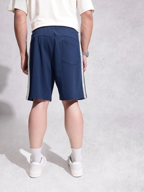 WROGN Men Pure Cotton Side Striped Loose Fit Shorts - Image 4