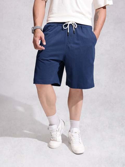 WROGN Men Pure Cotton Side Striped Loose Fit Shorts - Image 2