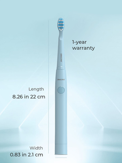 ORACURA SB100 Sonic Lite Electric Battery Operated Convenient & Portable Toothbrush- Blue - Image 7