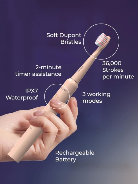 ORACURA SB200 Sonic Lite Electric Rechargeable Toothbrush - Peach - Image 5