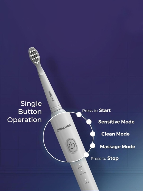 ORACURA SB200 Sonic Lite Electric Rechargeable Waterproof Toothbrush - Grey - Image 5