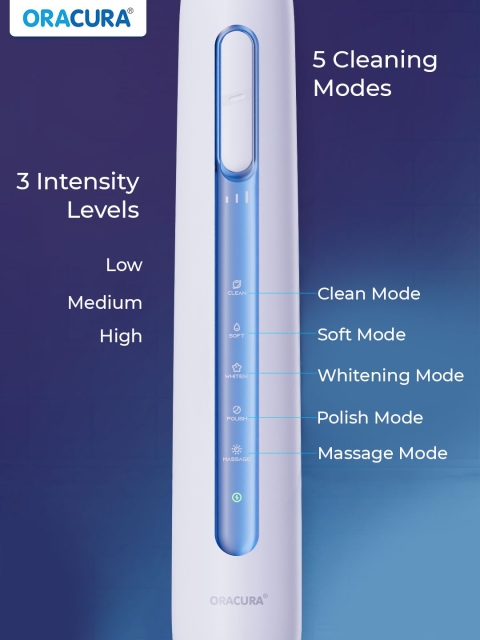 ORACURA SB300 Sonic Smart Electric Rechargeable Soft Dupont Bristles Toothbrush - Blue - Image 3