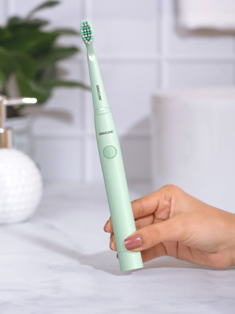 ORACURA SB100 Sonic Lite Electric Battery Operated Soft Dupont Brustles Toothbrush - Green - Image 3