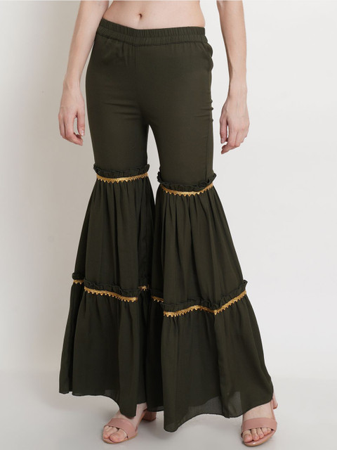 Popwings Women Regular Fit Flared Sharara