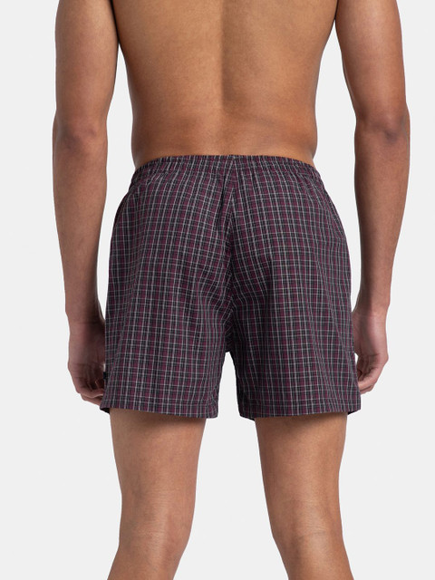 Jockey Pack of 2 Super Combed Mercerized Cotton Woven Checkered Inner Boxers - 8222 - Image 5