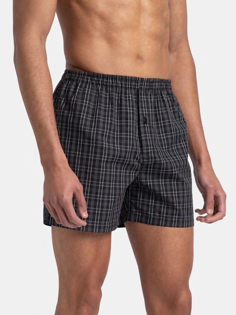Jockey Pack of 2 Super Combed Mercerized Cotton Woven Checkered Inner Boxers - 8222 - Image 3