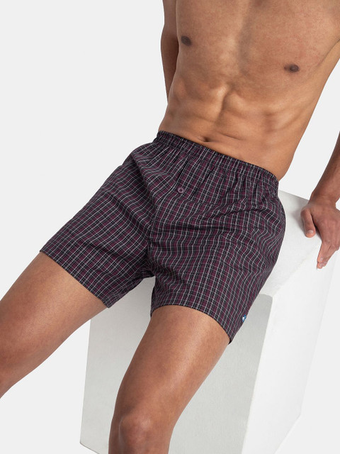 Jockey Pack of 2 Super Combed Mercerized Cotton Woven Checkered Inner Boxers - 8222 - Image 4