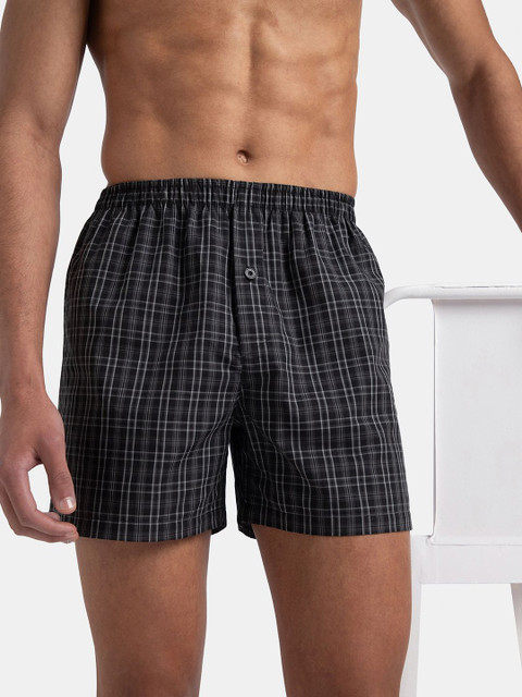 Jockey Pack of 2 Super Combed Mercerized Cotton Woven Checkered Inner Boxers - 8222 - Image 2