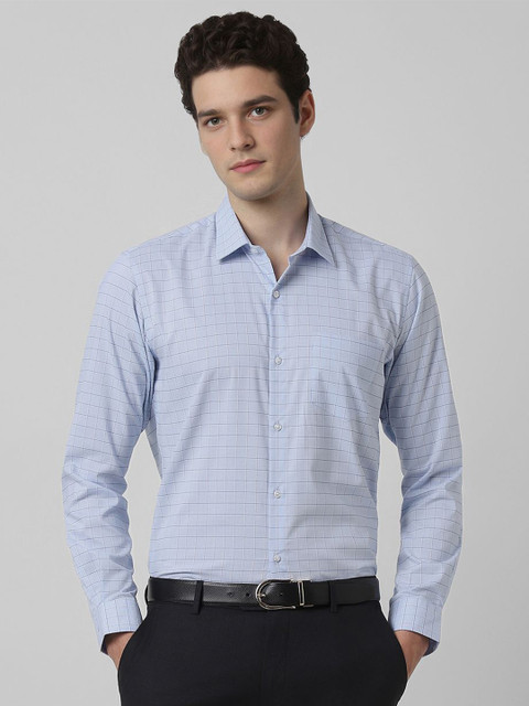 Home niche-market02 37 Peter England Men Spread Collar Checked Cotton Formal Shirt