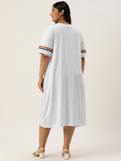 theRebelinme Women Plus Size A-Line Midi Dress - Image 4