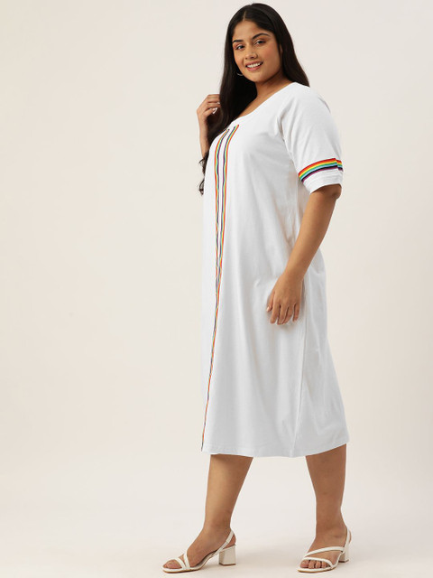 theRebelinme Women Plus Size A-Line Midi Dress - Image 3