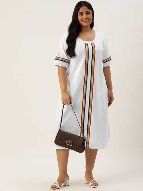 theRebelinme Women Plus Size A-Line Midi Dress - Image 5