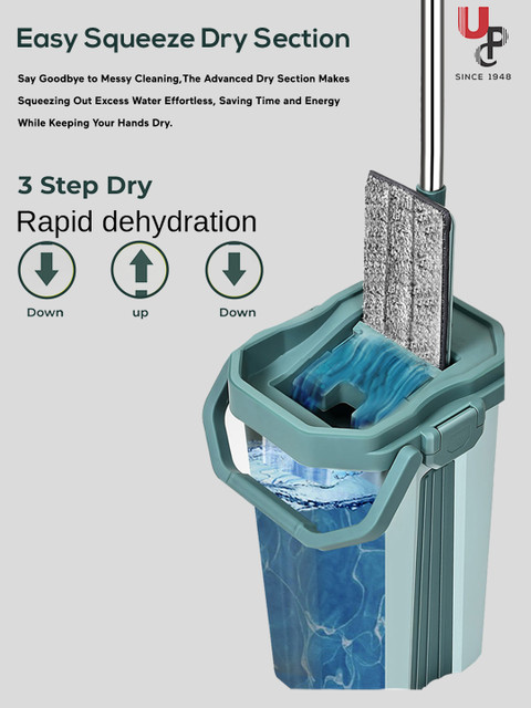 UPC White Mop With Bucket Floor Cleaner Mop - Image 3