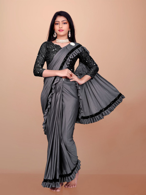 Aika Sequinned Ready to Wear Saree