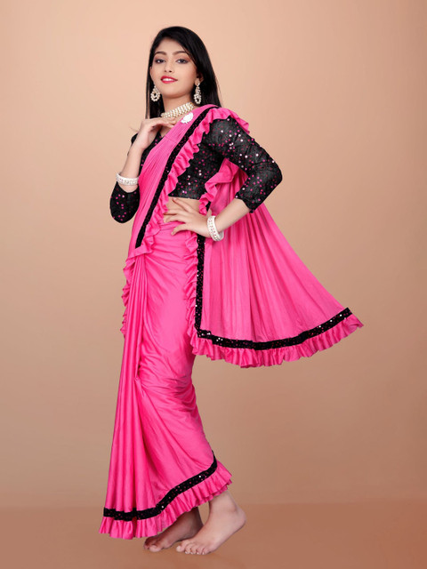 Aika Sequinned Ready to Wear Saree - Image 2