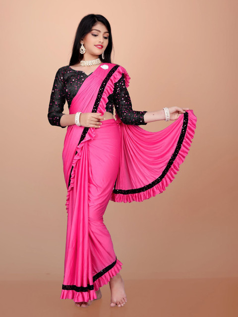 Aika Sequinned Ready to Wear Saree - Image 4