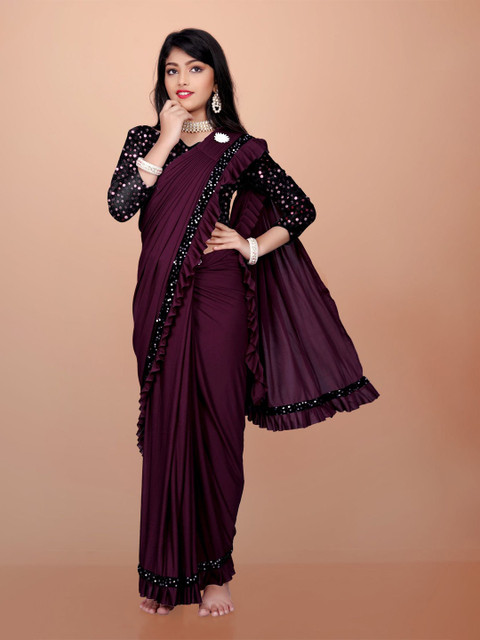 Aika Embellished Sequinned Ready to Wear Saree