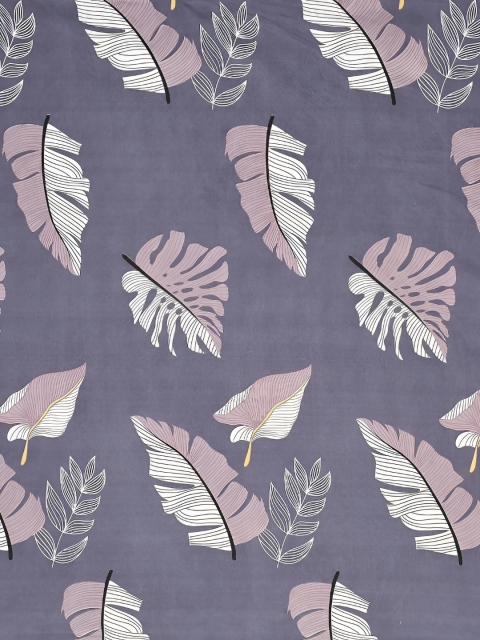 YaAkholic Purple 8 Pieces Floral Printed 210TC Cotton Diwan Set - Image 2