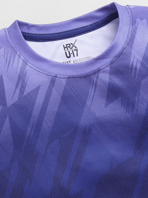 HRX by Hrithik Roshan Boys Geometric Printed Rapid Dry Sports T-shirt - Image 4