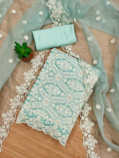 KALINI Ethnic Motifs Embroidered Unstitched Dress Material