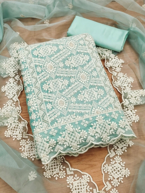 KALINI Ethnic Motifs Embroidered Unstitched Dress Material - Image 2