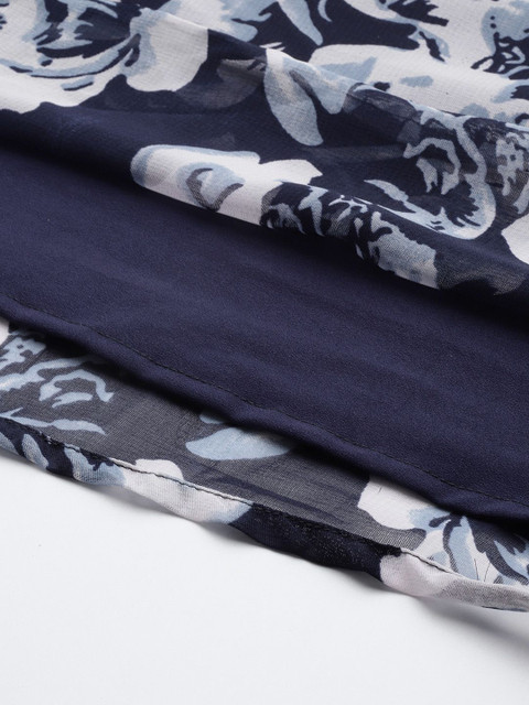 theRebelinme Women Plus Size Floral Printed Layered A - Line Maxi Dress - Image 7