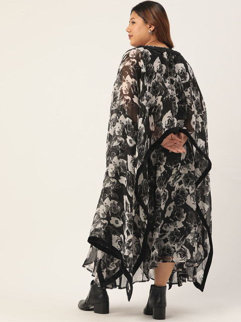 theRebelinme Women Plus Size Floral Printed Georgette A-Line Maxi Dress - Image 4