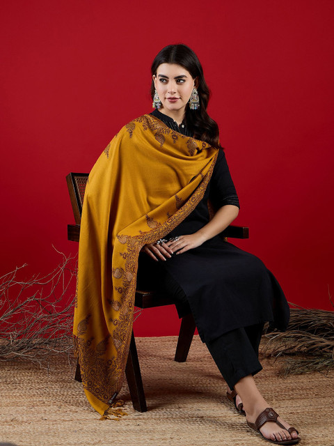 SAHASIKA Paisley Woven Design Shawl - Image 6