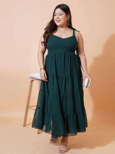 U&F Beyond Women Plus Size Georgette Fit & Flare Maxi Dress - Image 5