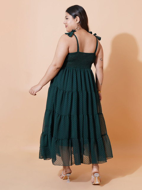 U&F Beyond Women Plus Size Georgette Fit & Flare Maxi Dress - Image 4