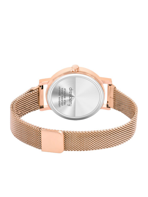 DressBerry Women Embellished Dial Analog Magntic Strap Lock Watch HOBDB-257-RG - Image 4