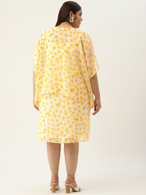 theRebelinme Women Flared Sleeve A-Line Midi Dress Plus Size - Image 3