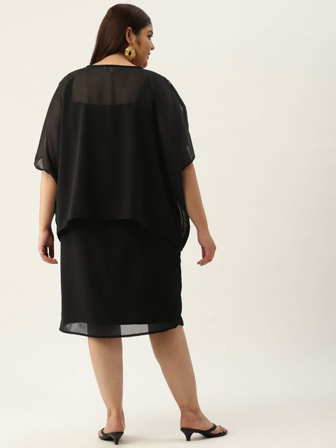 theRebelinme Plus Size Georgette A-Line Dress - Image 3