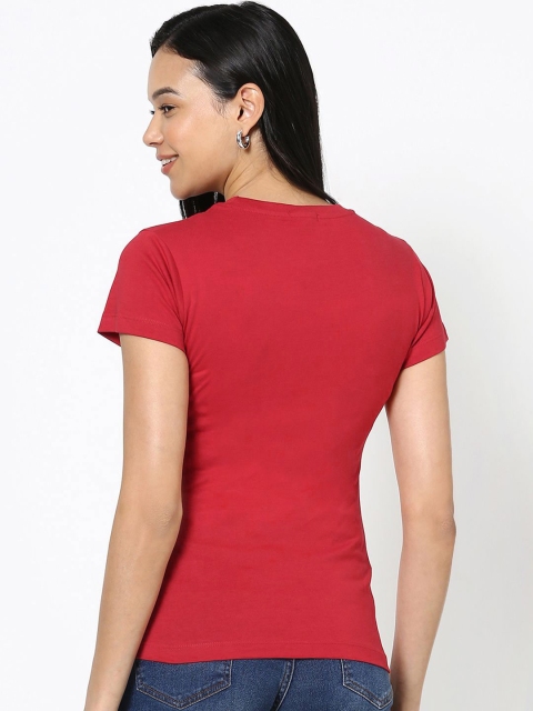 Bewakoof Women Typography Printed Round Neck Cotton Peanuts T-shirt - Image 4
