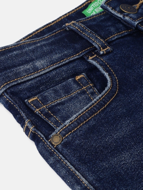 United Colors of Benetton Boys Low Distress Light Fade Jeans - Image 4