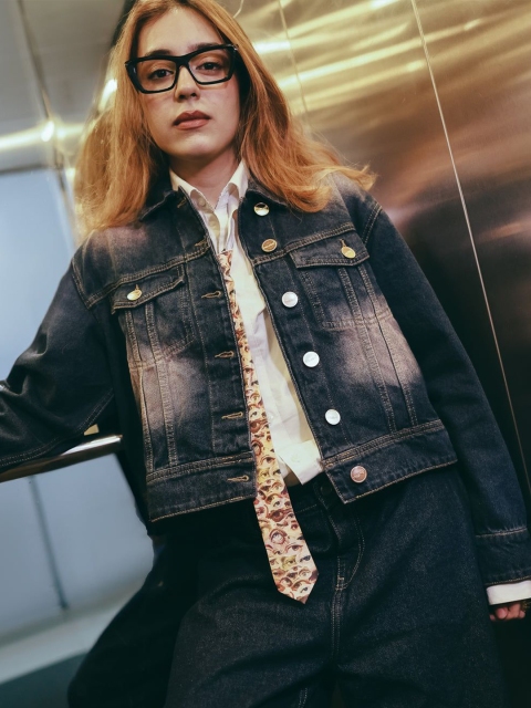 FREAKINS Women Spread Collar Washed Solid Cotton Casual Denim Jacket - Image 5