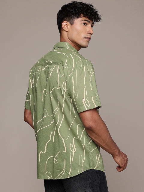 The Roadster Life Co. Relaxed Fit Opaque Abstract Printed Pure Cotton Casual Shirt - Image 5
